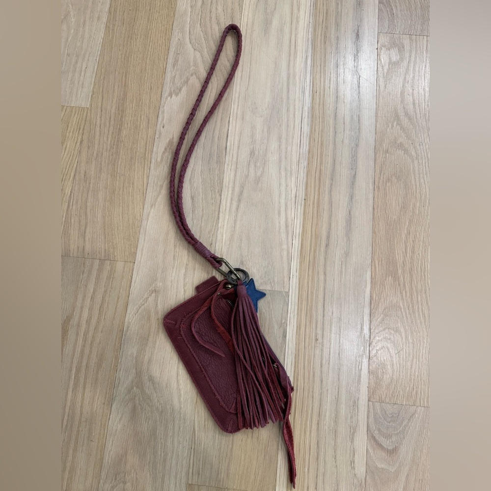 Elegant Burgundy Crossbody Bag with Tassel